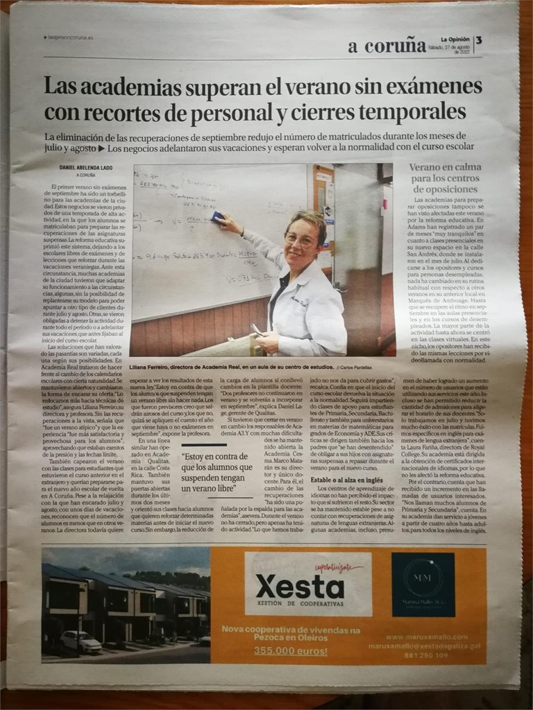 Academia Real en la Prensa